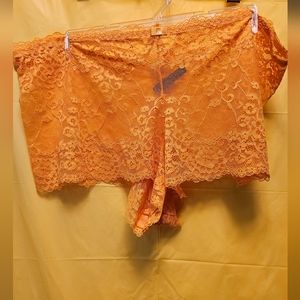 BLACK FUCHSIA woman's panties hipster peach 3X